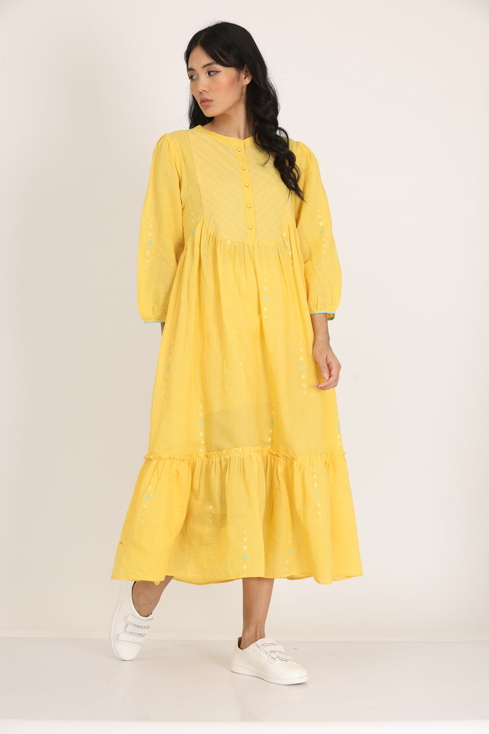 ROUND YOK DRESS SET OF-2  (WITH INNER SLIP)