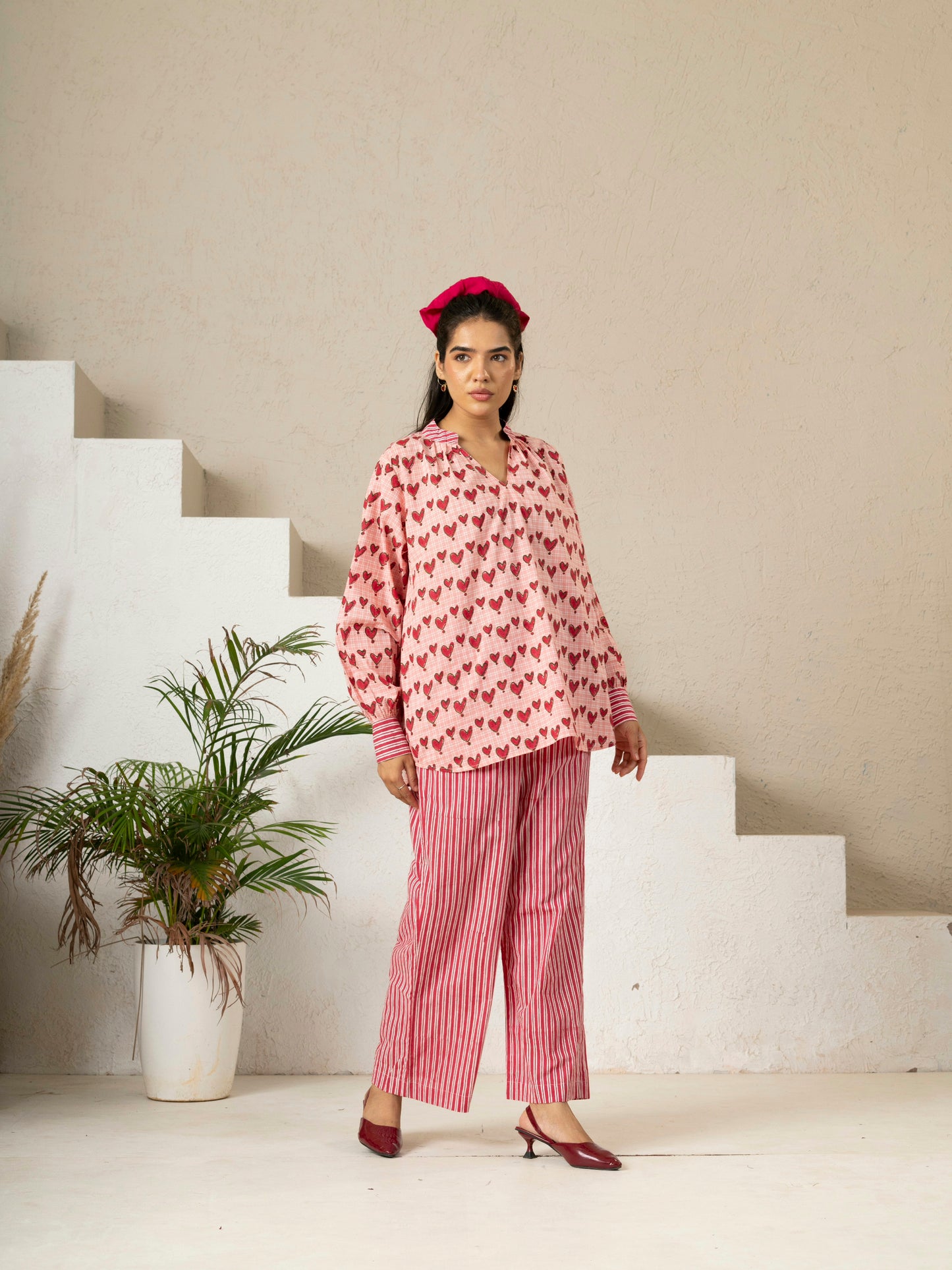 Hand Block Printed Gathered Top
