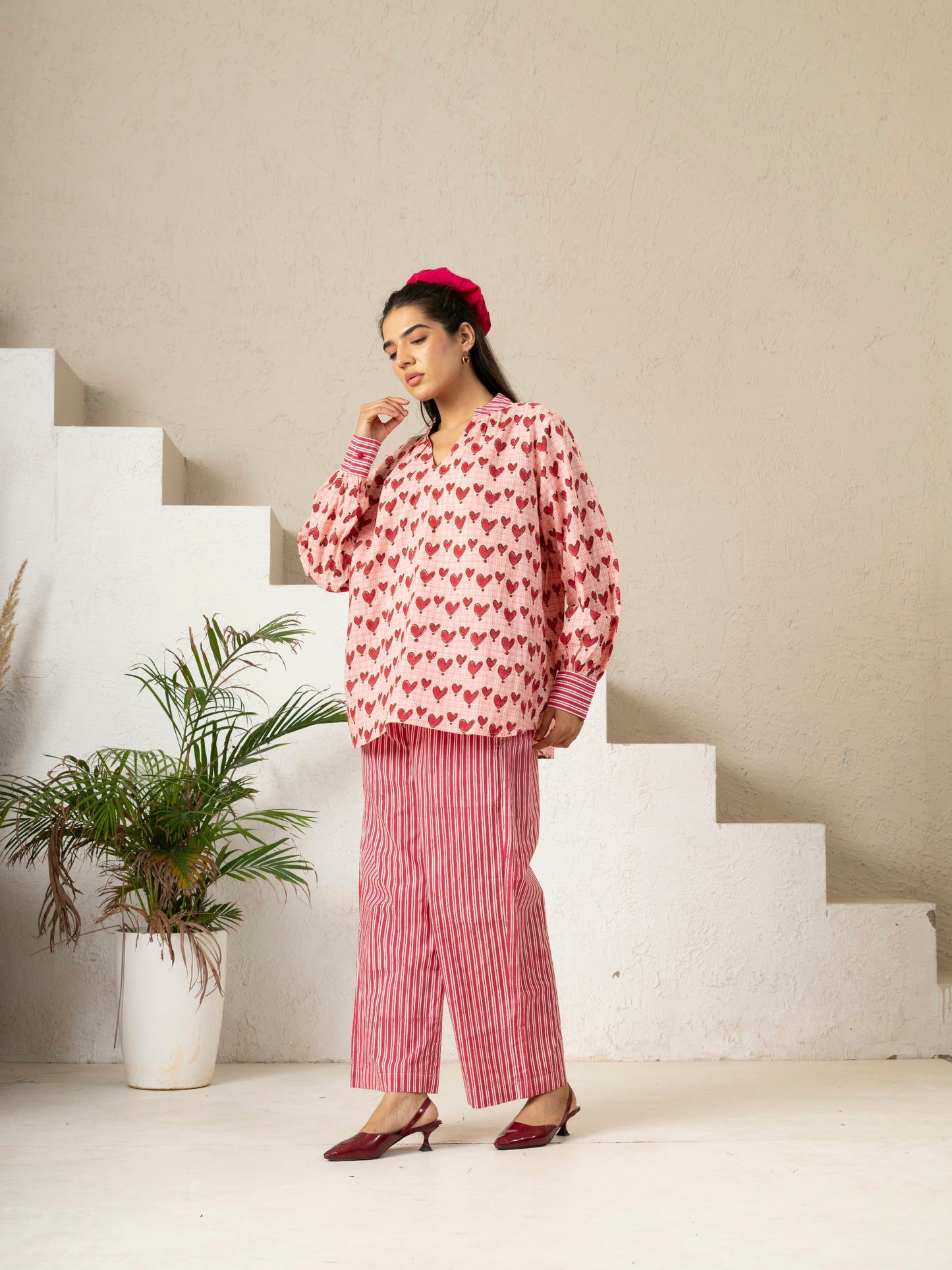 Hand Block Printed Gathered Top