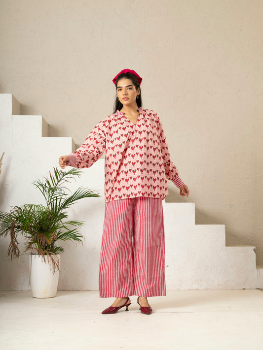 Hand Block Printed Gathered Top