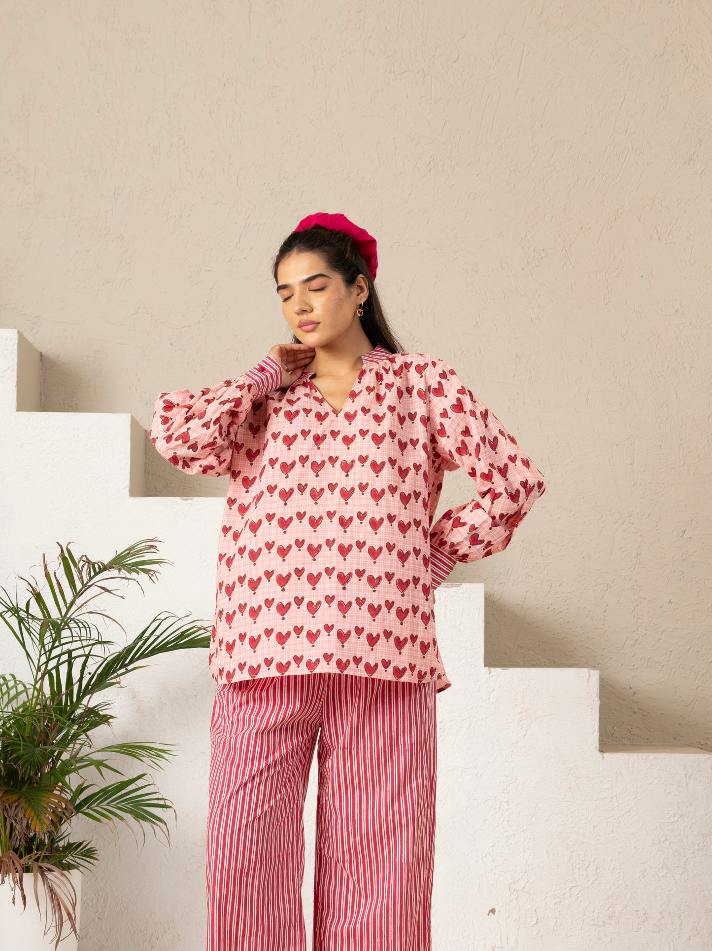 Hand Block Printed Gathered Top