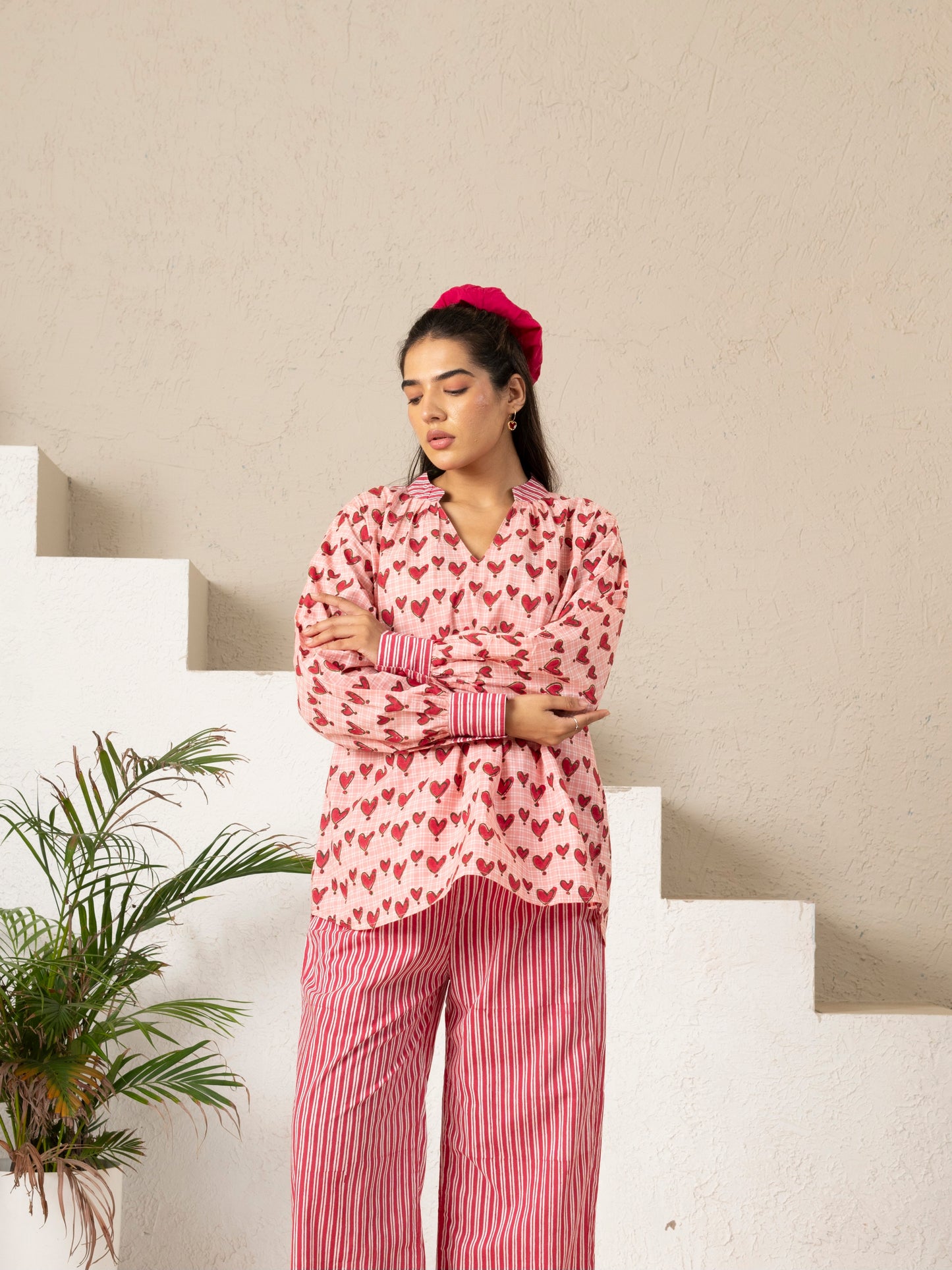 Hand Block Printed Gathered Top