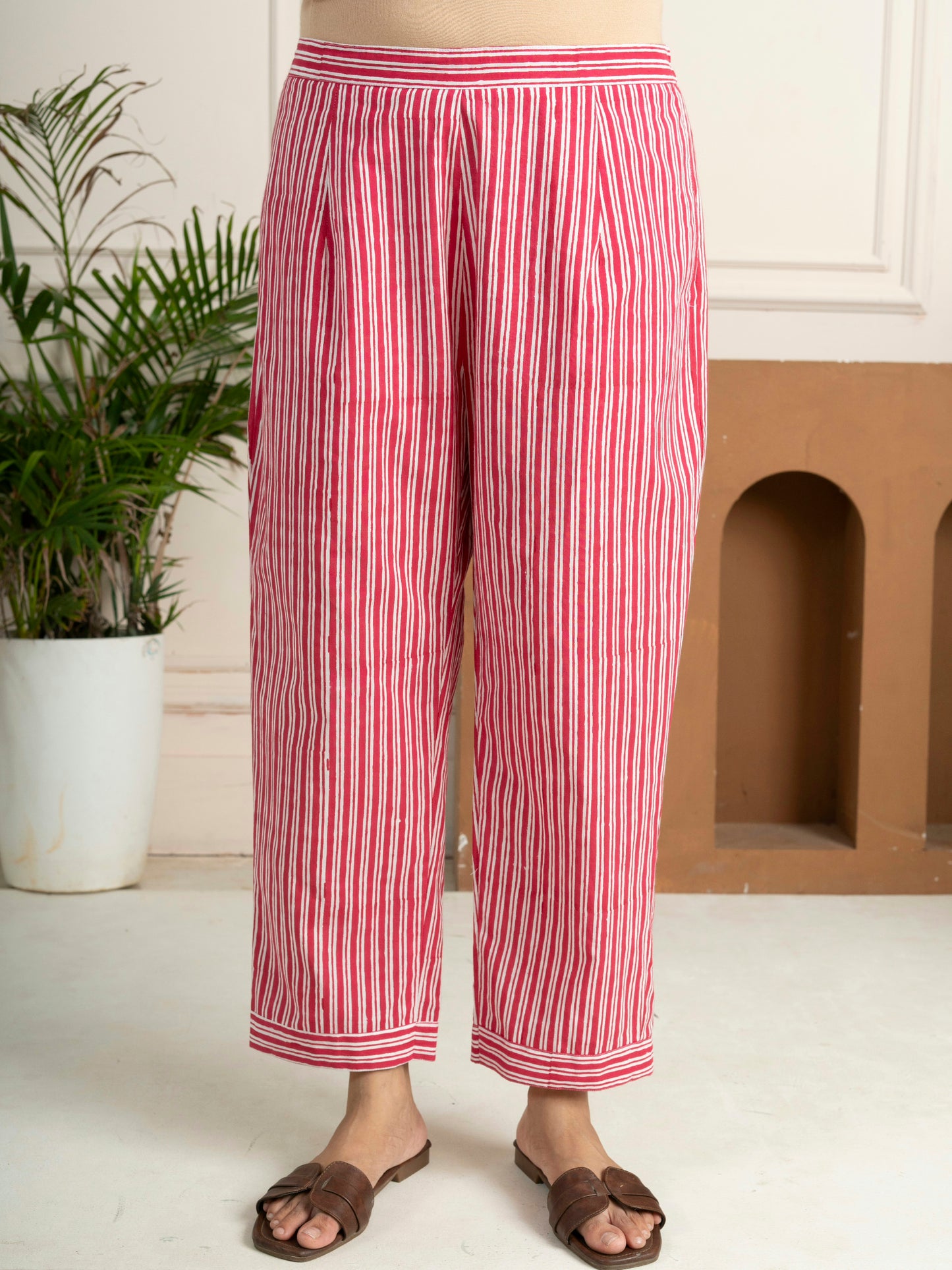 Handblock-printed Pink Hearts Co-Ord Set