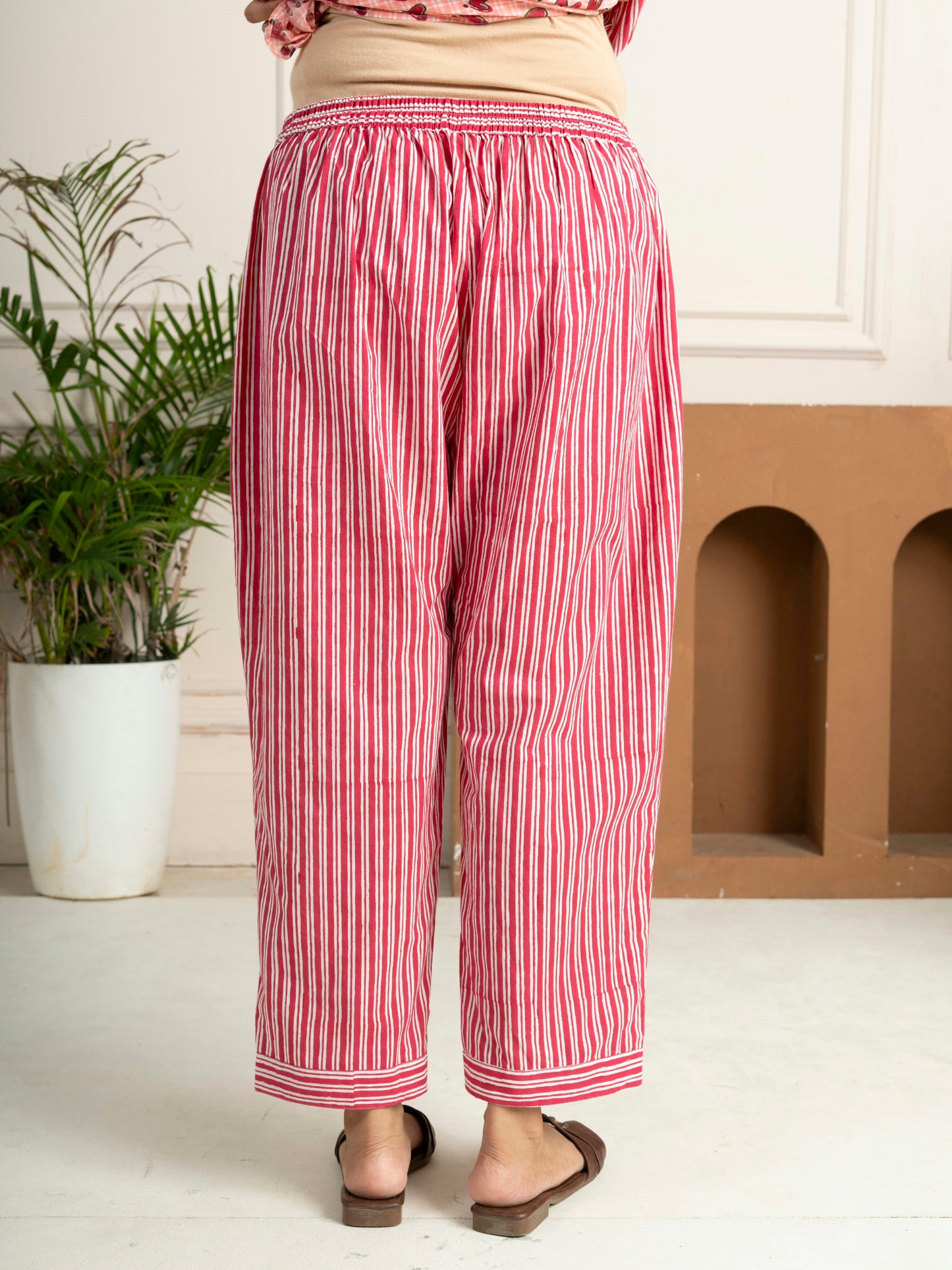 Handblock-printed Pink Hearts Co-Ord Set