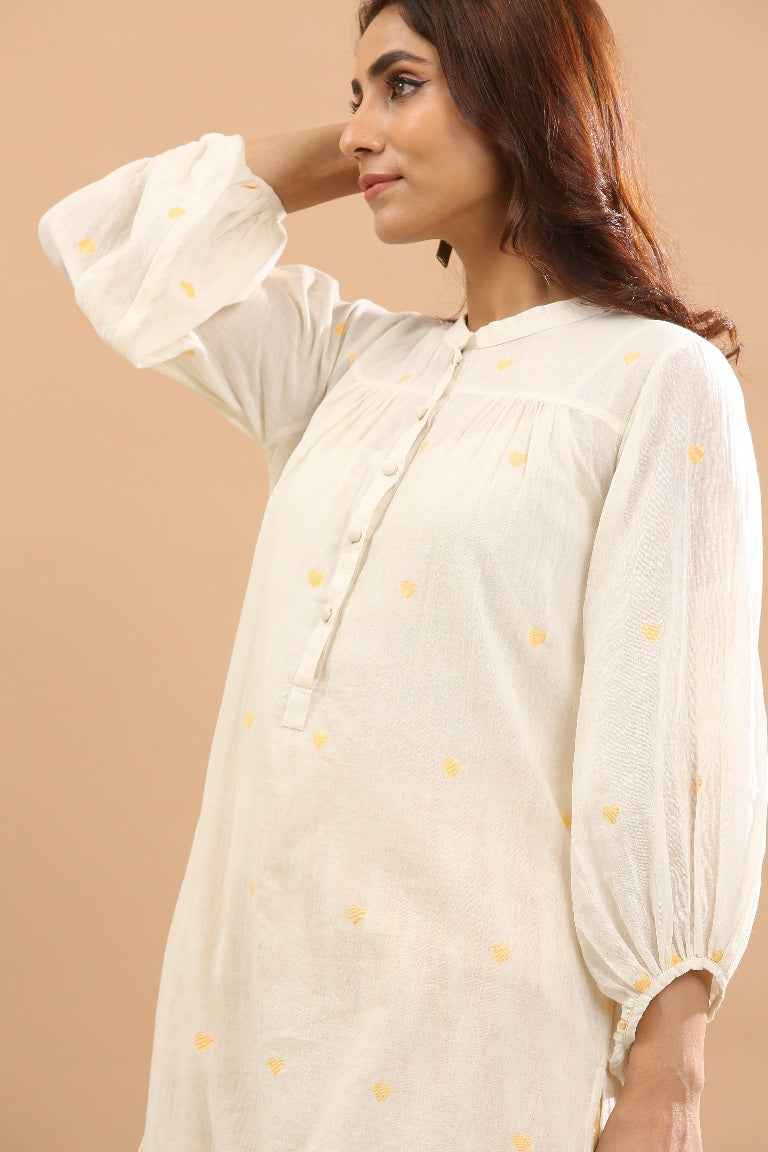 KURTA PANT SET -2(YELLOW HEART) + INNER