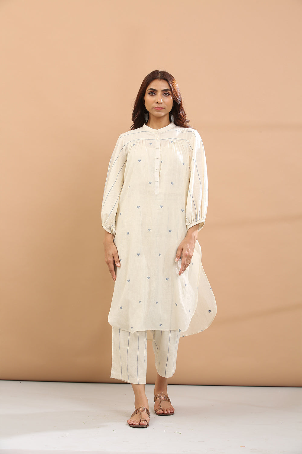 KURTA PANT SET -2(BLUE HEART) + INNER
