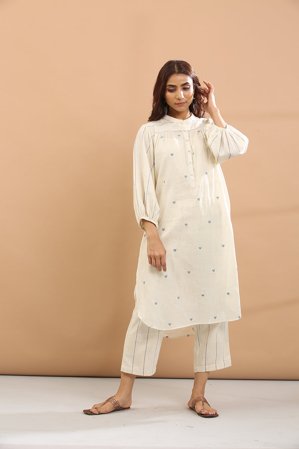 KURTA PANT SET -2(BLUE HEART) + INNER