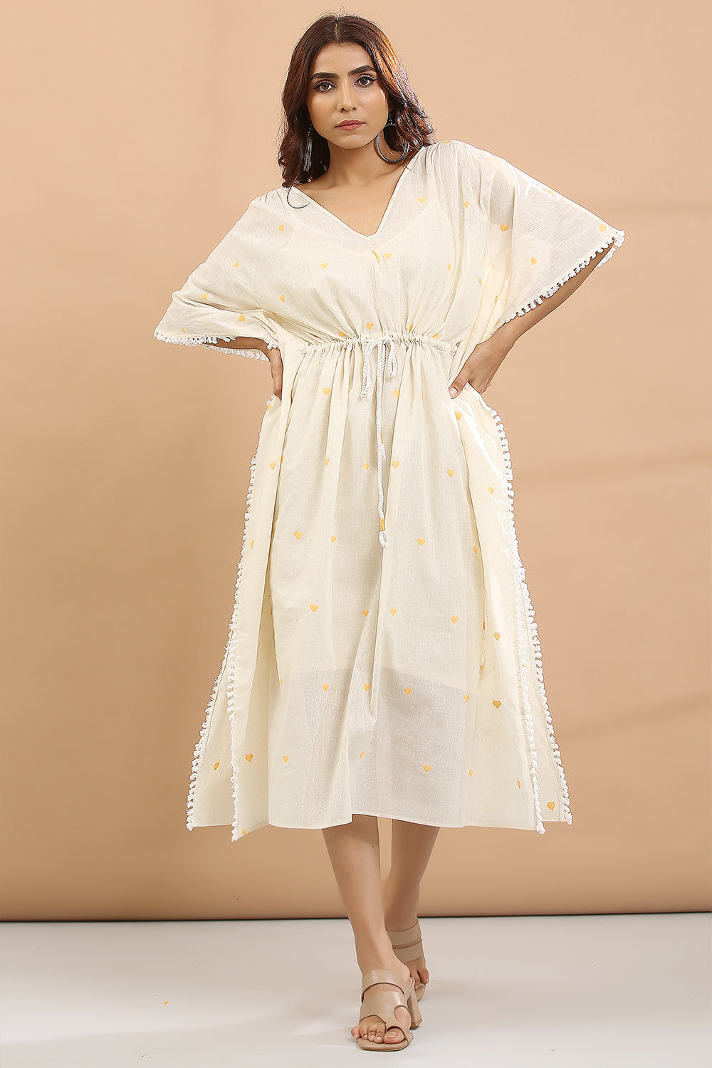 KAFTAN WITH INNER(YELLOW HEART)