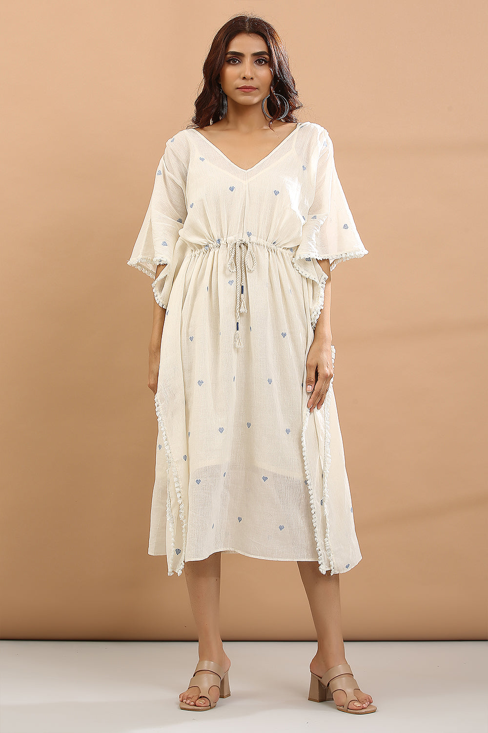 KAFTAN WITH INNER(BLUE HEART)
