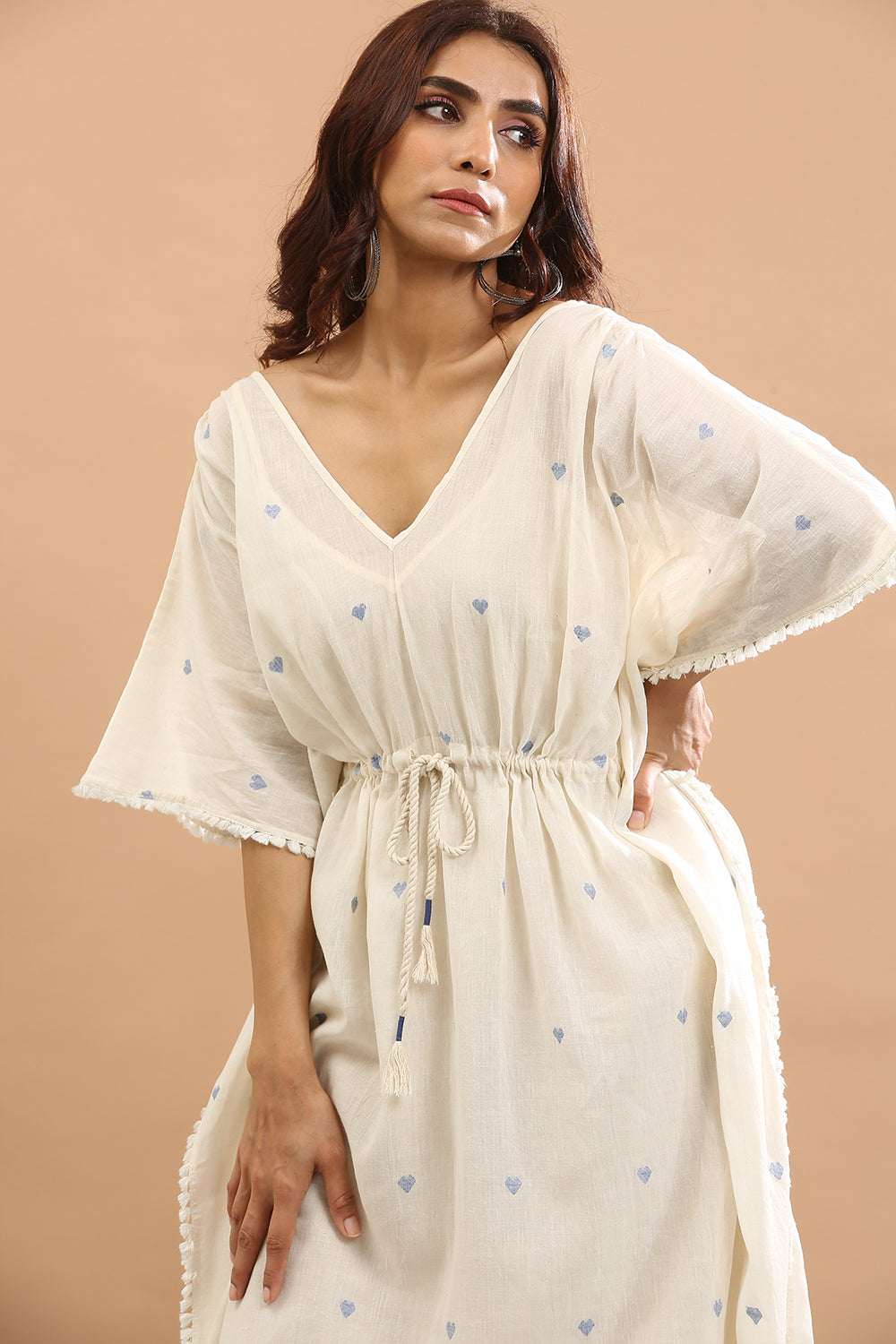 KAFTAN WITH INNER(BLUE HEART)