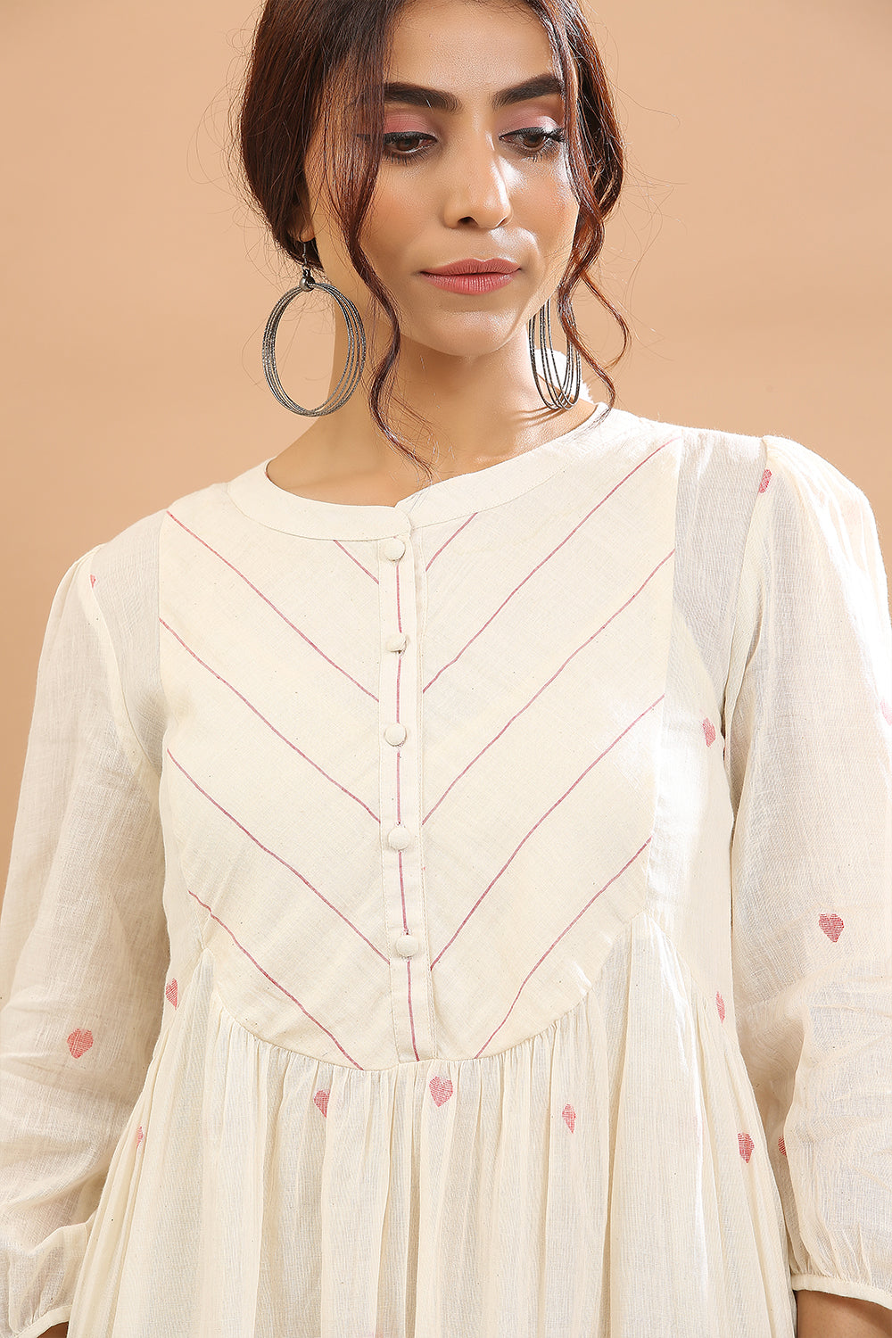 ROUND YOK DRESS(RED  HEART)