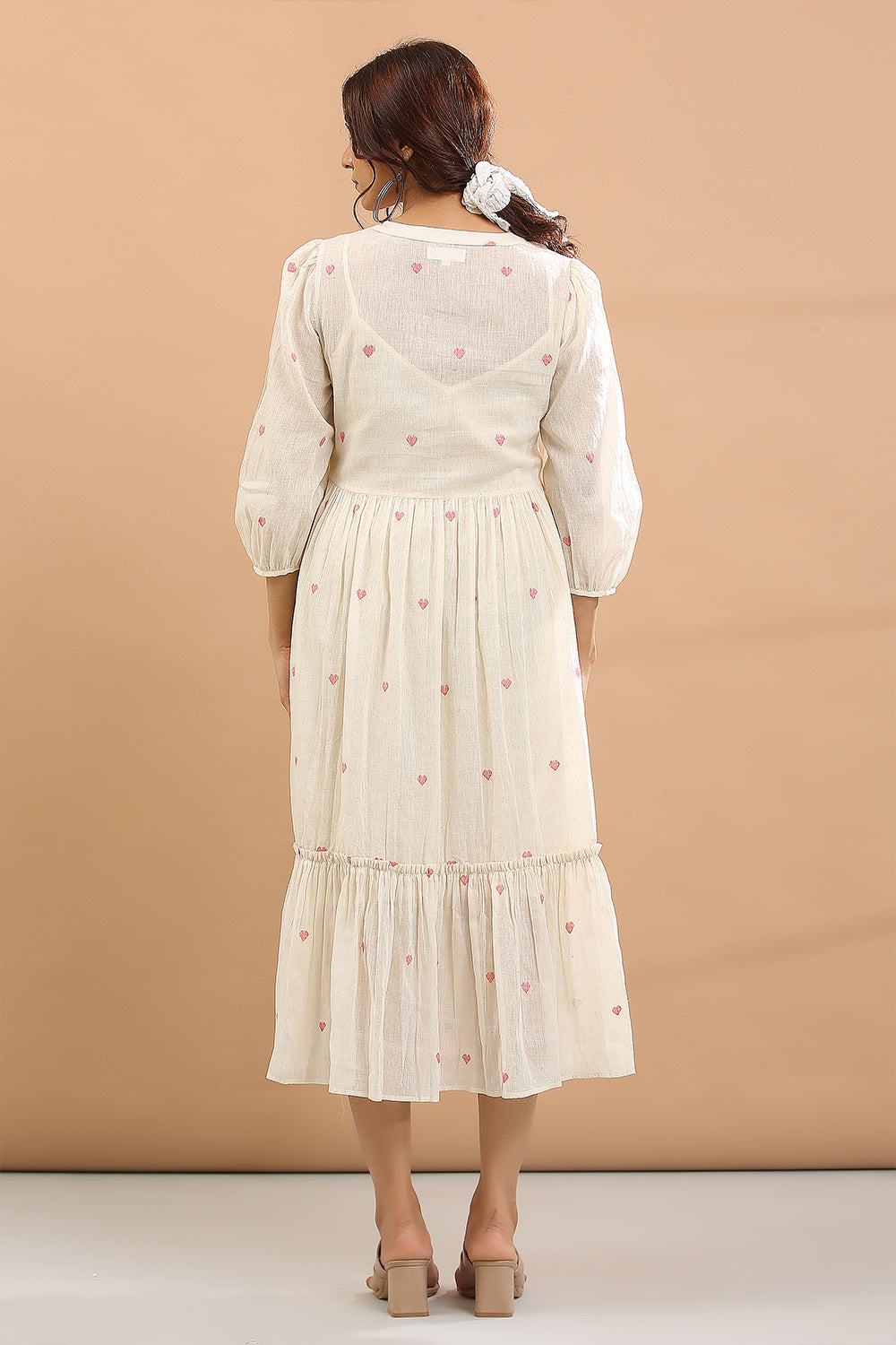 ROUND YOK DRESS(RED  HEART)