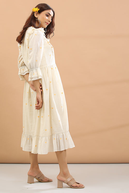 FRILL DRESS(YELLOW HEART)