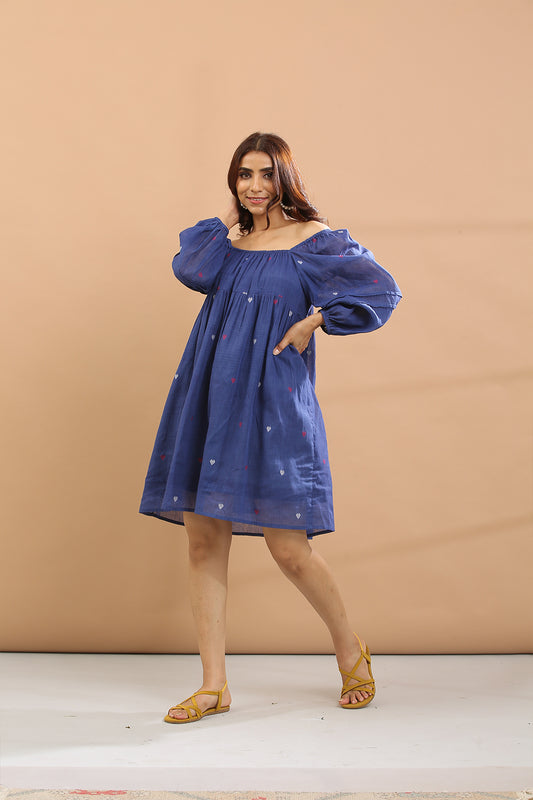 SHORT DRESS(BLUE BASE)