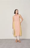 PEACH & YELLOW PINTUCKS KURTA SET OF-2